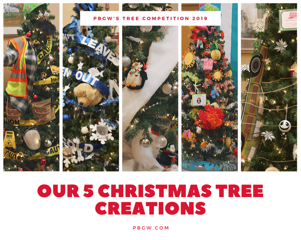PBGW’s Tree Competition 2019 Office christmas tree creations